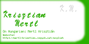 krisztian mertl business card
